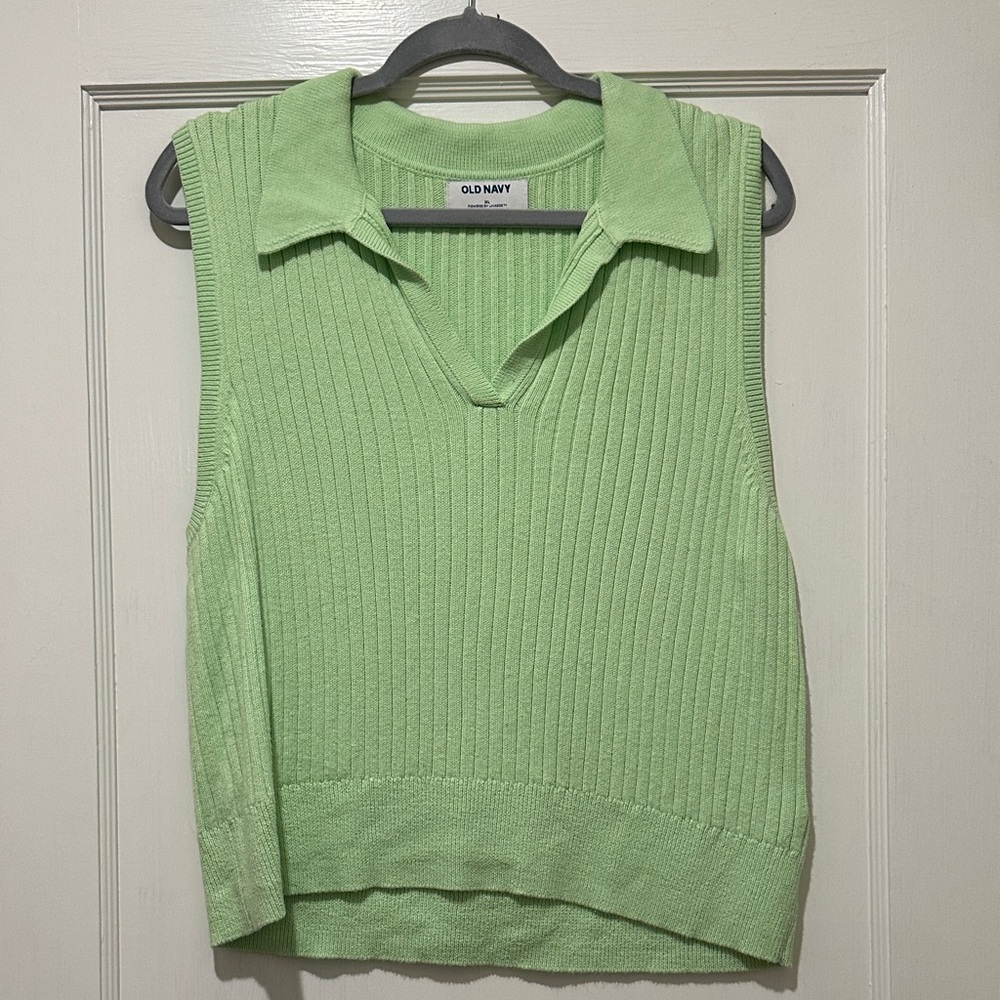 Old Navy Light Green Ribbed Sleeveless Top